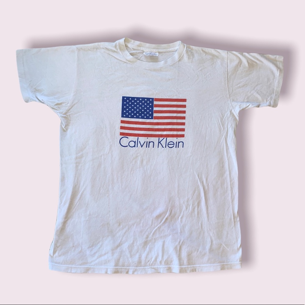 Vintage Calvin Klein American Flag T-shirt